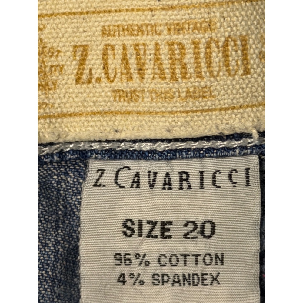 Z. Cavaricci Womens Size 20 Bootcut Jeans Medium Wash Distressed L300154